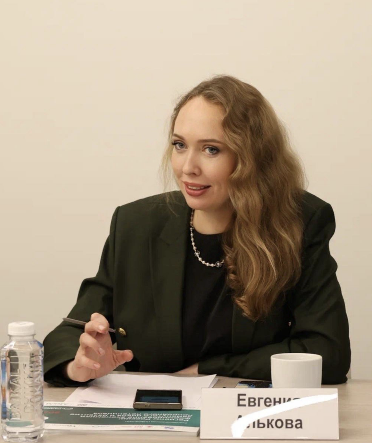 Руководитель направления по взаимодействию с профильными органами власти ПАО "ГМК "Норильский никель" Евгения Алькова на презентации рейтинга циркулярной трансформации субъектов РФ " ИНФРАГРИН_РЕ_3"