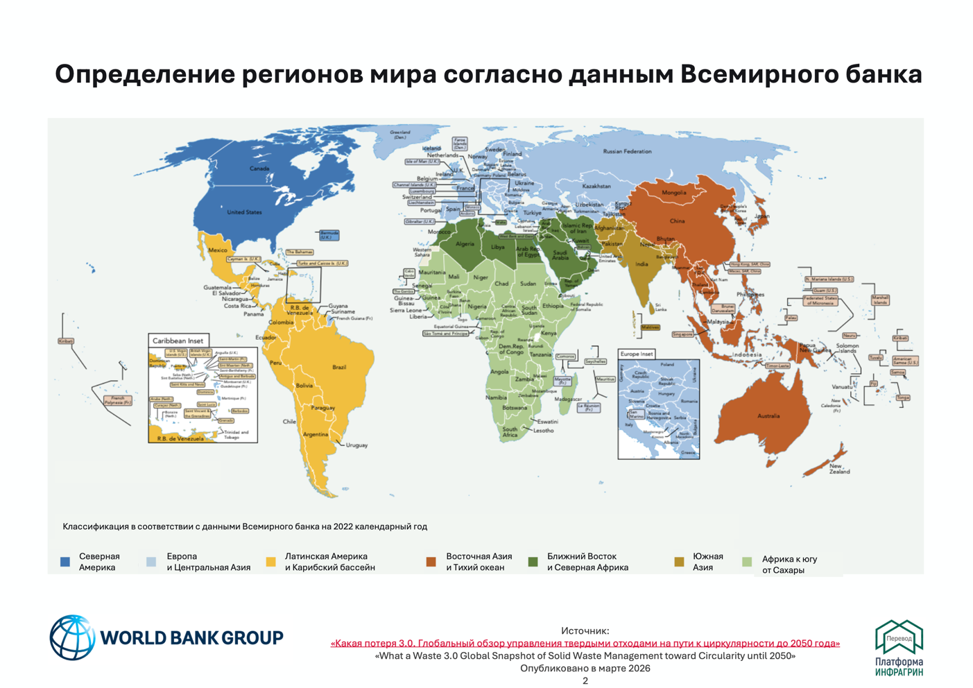 Всемирный банк: карта регионов мира